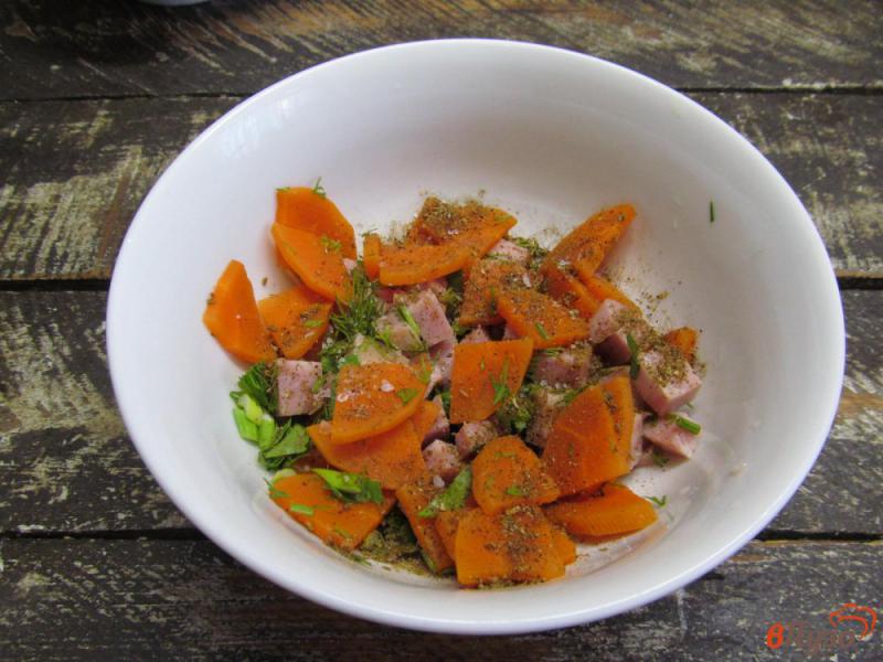Фото приготовление рецепта: Заливное из моркови с ветчиной шаг №6