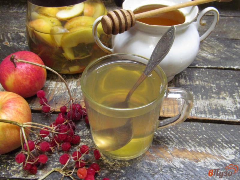 Фото приготовление рецепта: Напиток из калины с яблоком и розмарином шаг №4