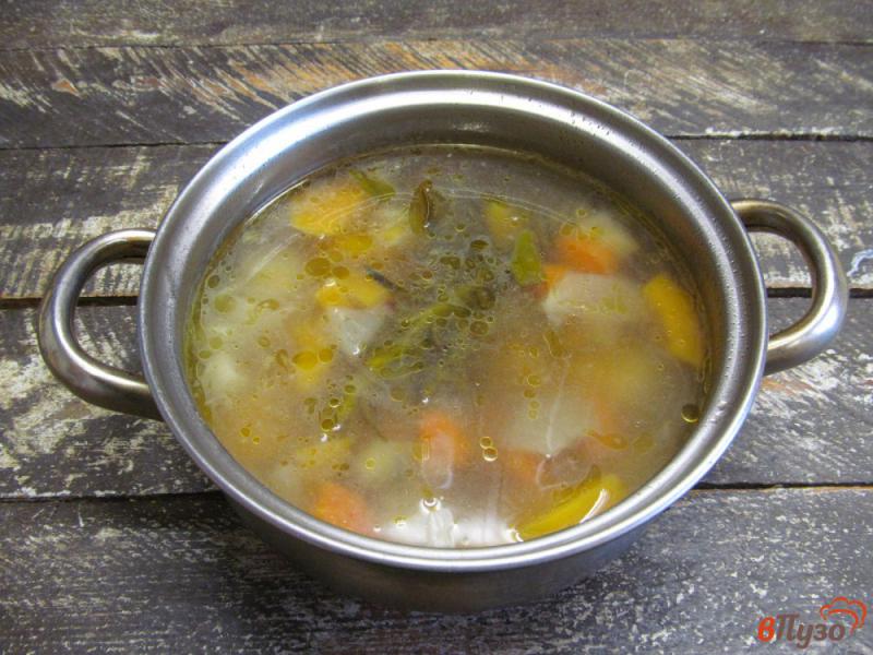 Фото приготовление рецепта: Тыквенный суп с фасолью и фрикадельками шаг №4
