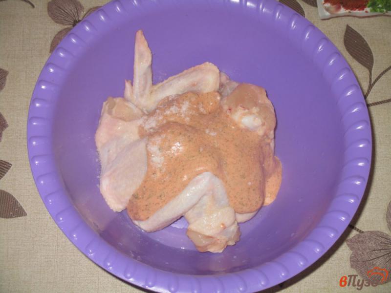 Фото приготовление рецепта: Куриные крылья запеченные с аджикой шаг №3