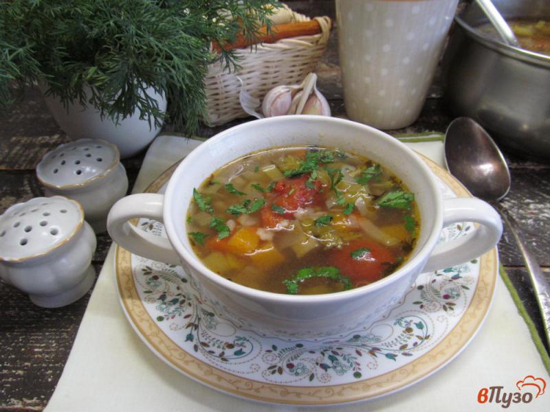 Фото приготовление рецепта: Овощной постный суп шаг №7