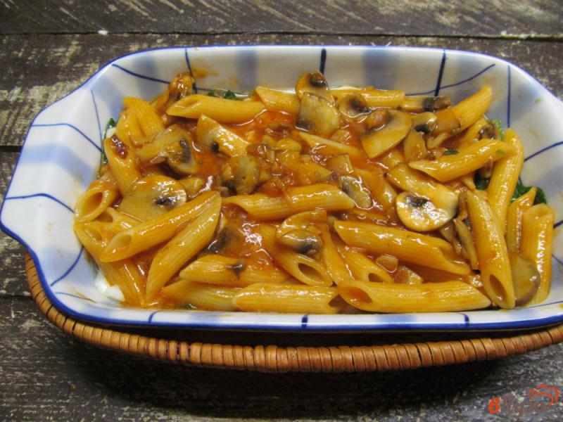 Фото приготовление рецепта: Запеченные макароны с грибами под соусом бешамель шаг №13