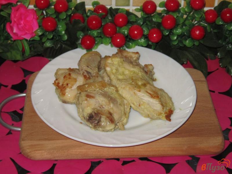 Фото приготовление рецепта: Курица жареная на сковороде в классическом маринаде шаг №6