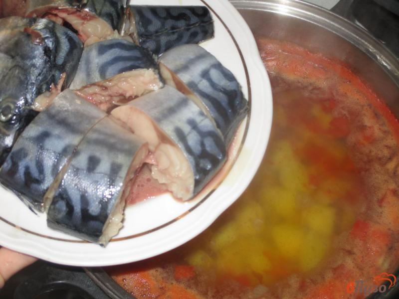 Фото приготовление рецепта: Суп из скумбрии с овощами шаг №2