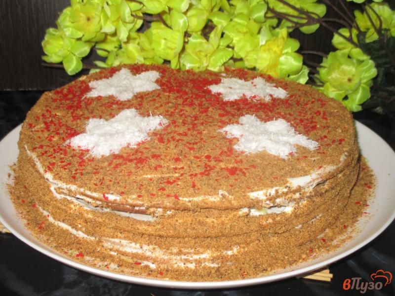 Фото приготовление рецепта: Торт «Медовик» с апельсинами шаг №12