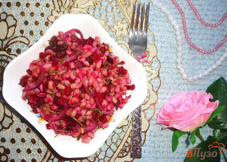 Фото приготовление рецепта: Тёплый перловый салат с овощами «Розовый жемчуг» шаг №6