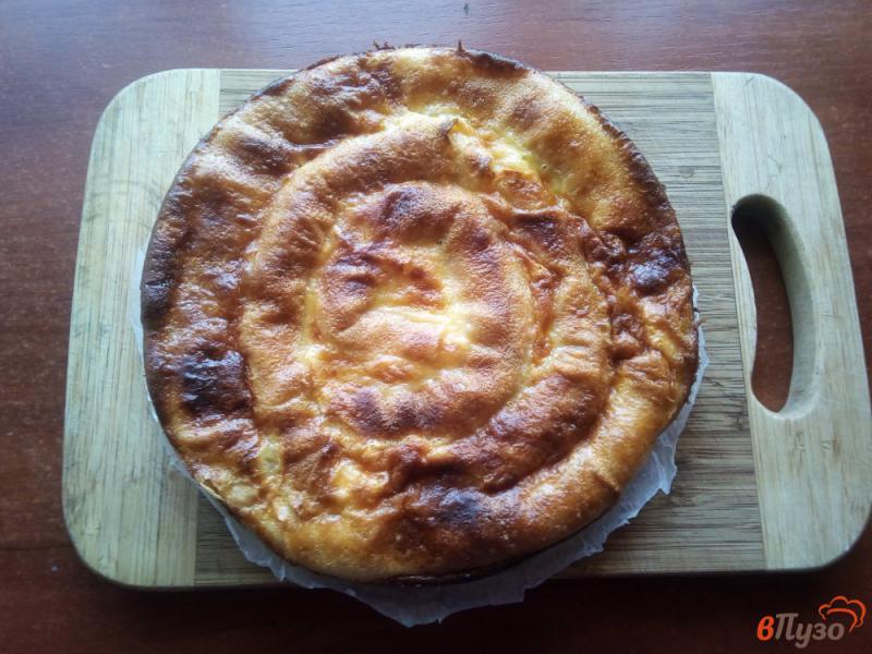 Фото приготовление рецепта: Блинный пирог «Улитка» с творогом шаг №10
