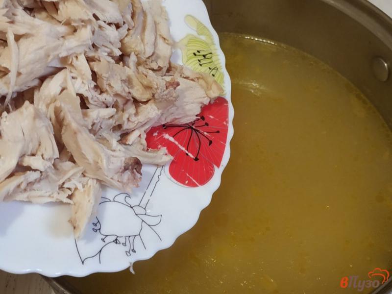 Фото приготовление рецепта: Суп куриный с пшеном шаг №5