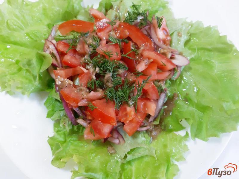 Фото приготовление рецепта: Микс салат с тунцом шаг №6