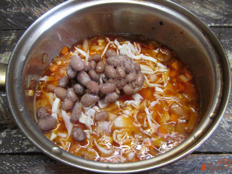 Фото приготовление рецепта: Овощное рагу с фасолью и макаронами шаг №5