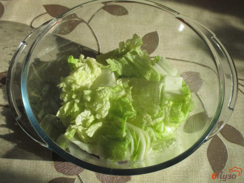 Фото приготовление рецепта: Салат «Зеленый» с горошком и огурцом шаг №1