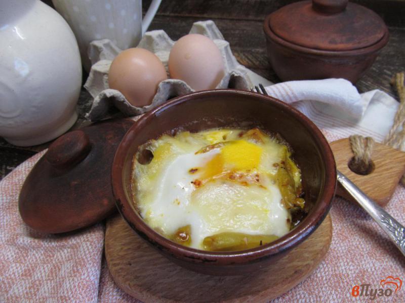 Фото приготовление рецепта: Запеченные яйца с тыквой и фасолью шаг №5