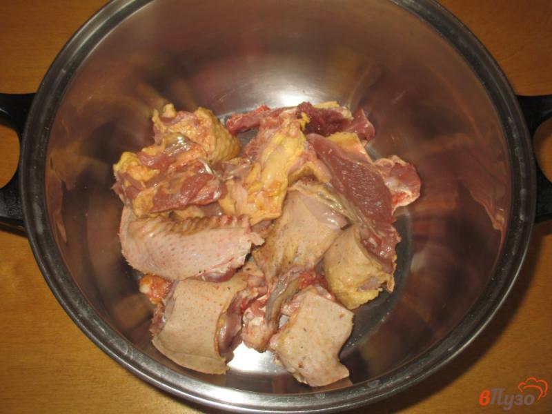 Фото приготовление рецепта: Борщ из мяса утки с помидорами шаг №1