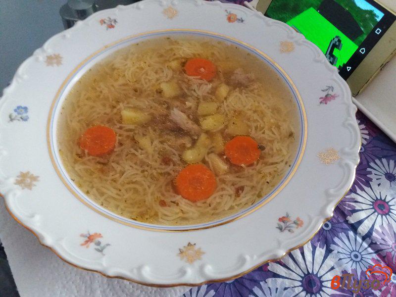Фото приготовление рецепта: Куриный суп с вермишелью в мультиварке шаг №8