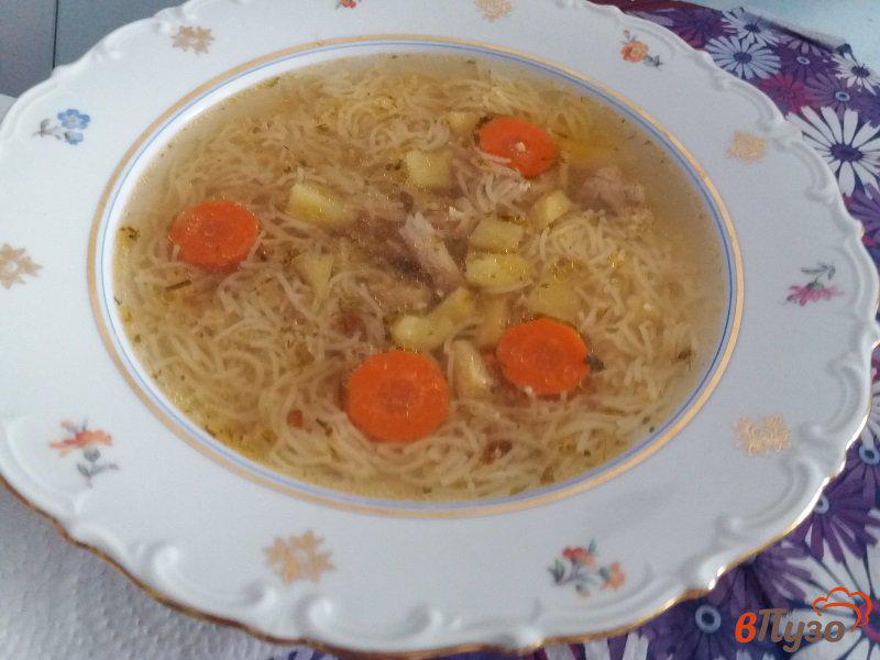 Фото приготовление рецепта: Куриный суп с вермишелью в мультиварке шаг №9