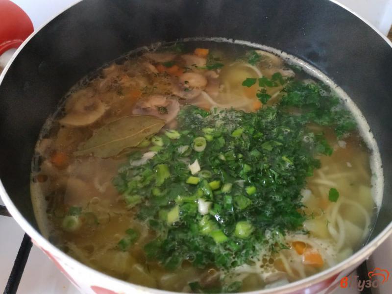 Фото приготовление рецепта: Постный грибной суп шаг №6