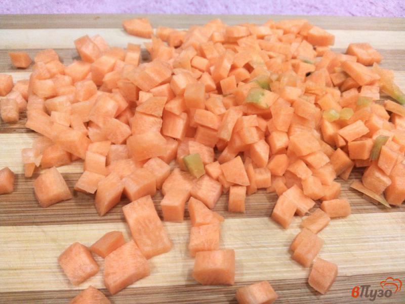 Фото приготовление рецепта: Овощной суп на бульоне минтая шаг №4