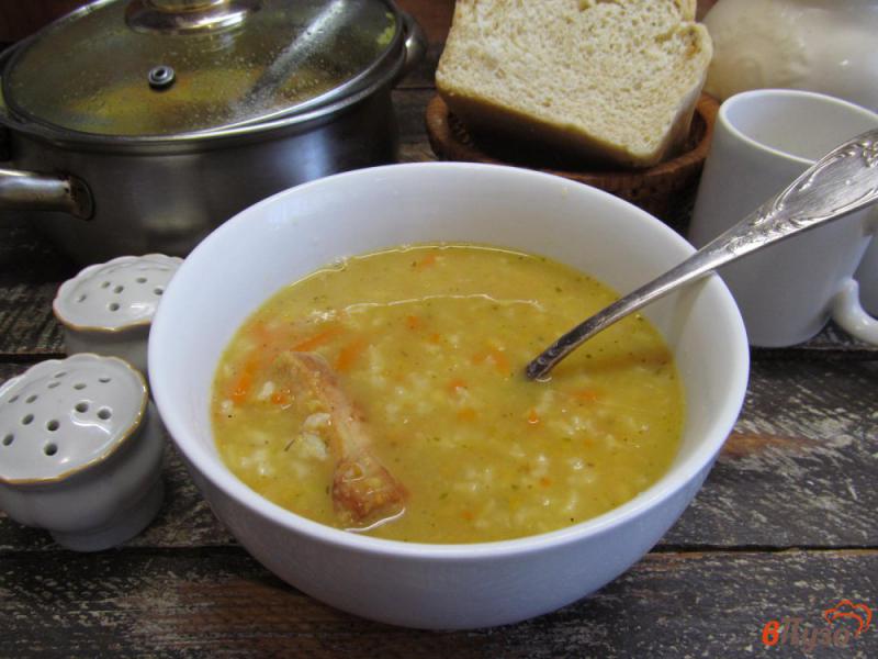 Фото приготовление рецепта: Гороховый суп с рисом шаг №7