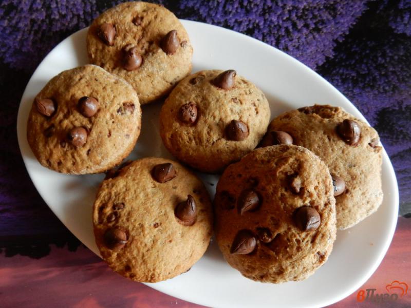 Фото приготовление рецепта: Печенье с шоколадными каплями шаг №15