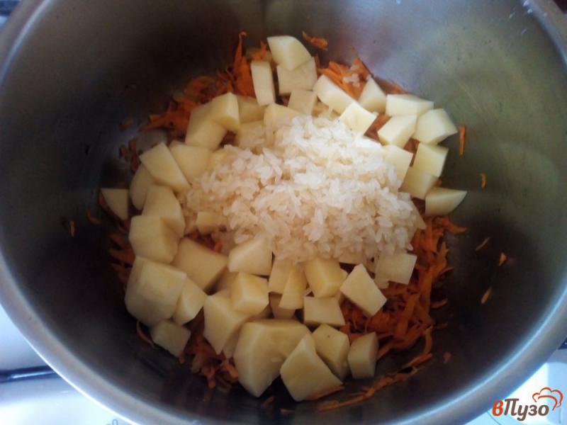Фото приготовление рецепта: Суп-пюре из картофеля и риса шаг №3