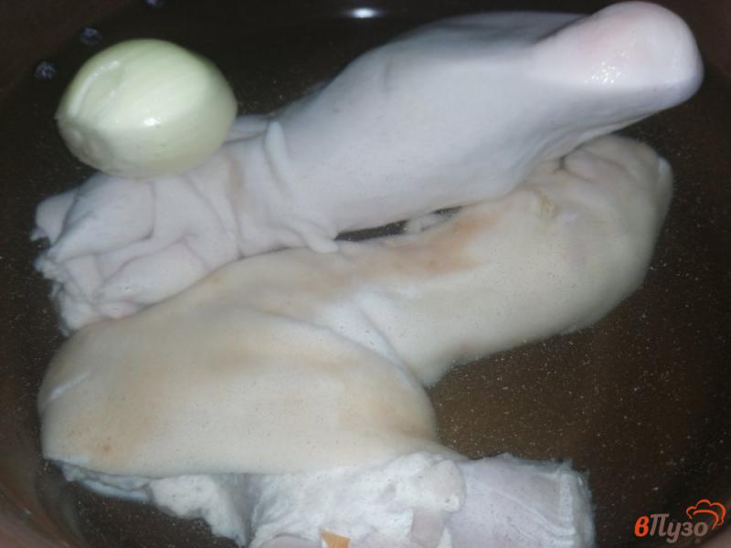Фото приготовление рецепта: Рубленный зельц из куриного и свиного мяса шаг №1