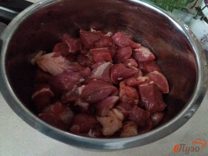 Фото приготовление рецепта: Овощное рагу со свининой шаг №3