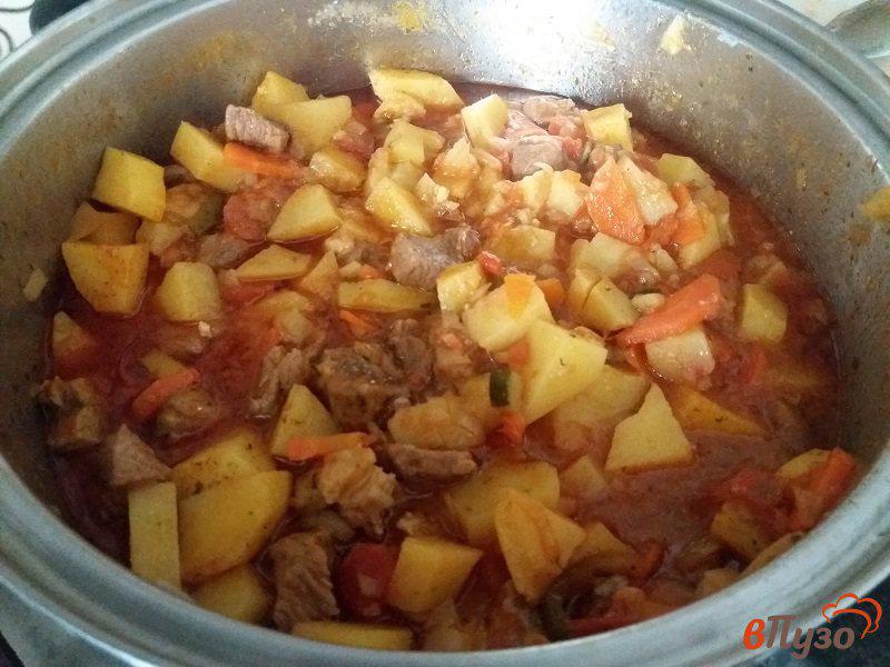Фото приготовление рецепта: Овощное рагу со свининой шаг №7