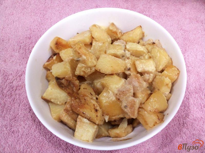 Фото приготовление рецепта: Картофель с яблоком, запеченный в рукаве шаг №8
