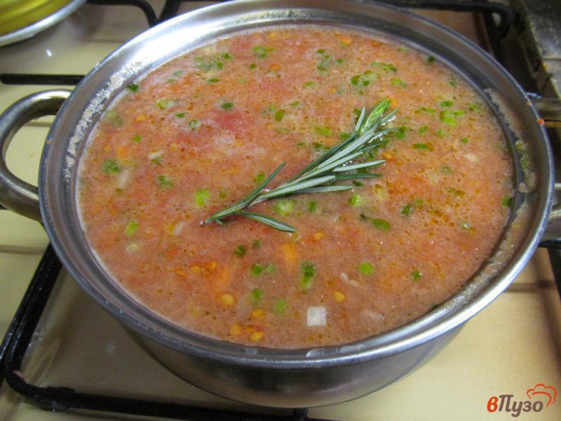 Фото приготовление рецепта: Греческий томатный суп с фасолью шаг №6
