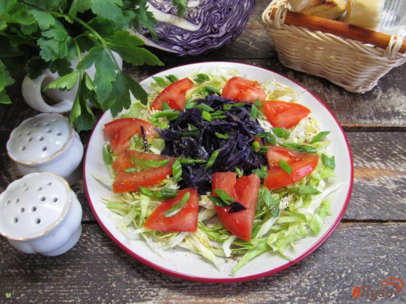 Фото приготовление рецепта: Капустный салат с помидором шаг №7
