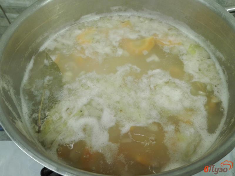 Фото приготовление рецепта: Гороховый суп-пюре с укропом шаг №5