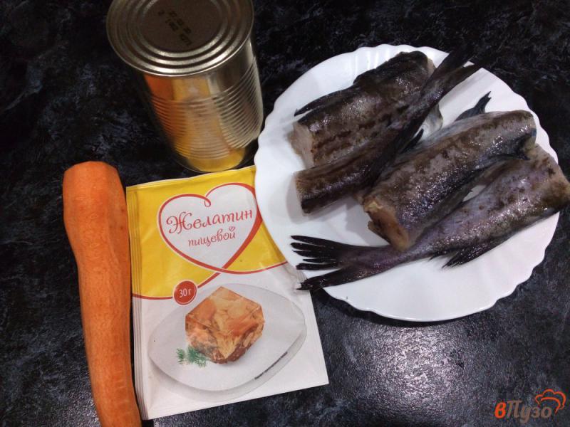 Фото приготовление рецепта: Рыбное заливное с овощами шаг №1