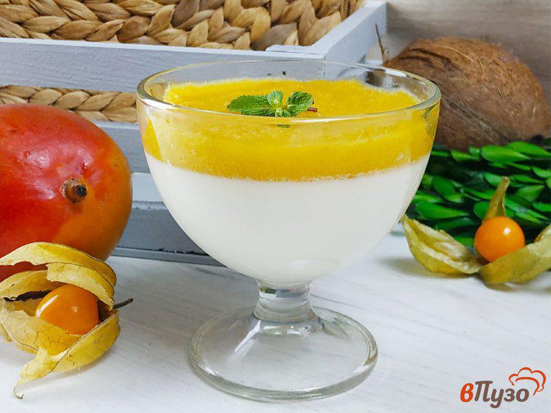 Фото приготовление рецепта: Желейный десерт с манго шаг №7