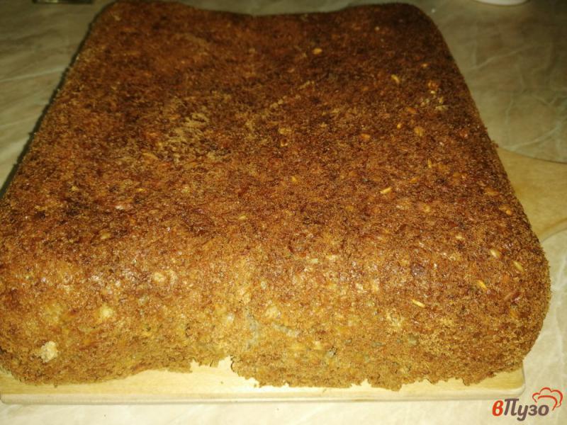 Фото приготовление рецепта: Овсяный хлеб с цельнозерновой мукой шаг №8