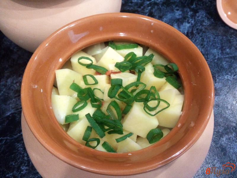 Фото приготовление рецепта: Картофель с черносливом и овощами в горшочках шаг №13