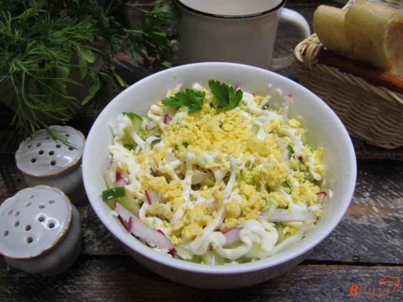 Фото приготовление рецепта: Капустный салат «Весеннее утро» шаг №6