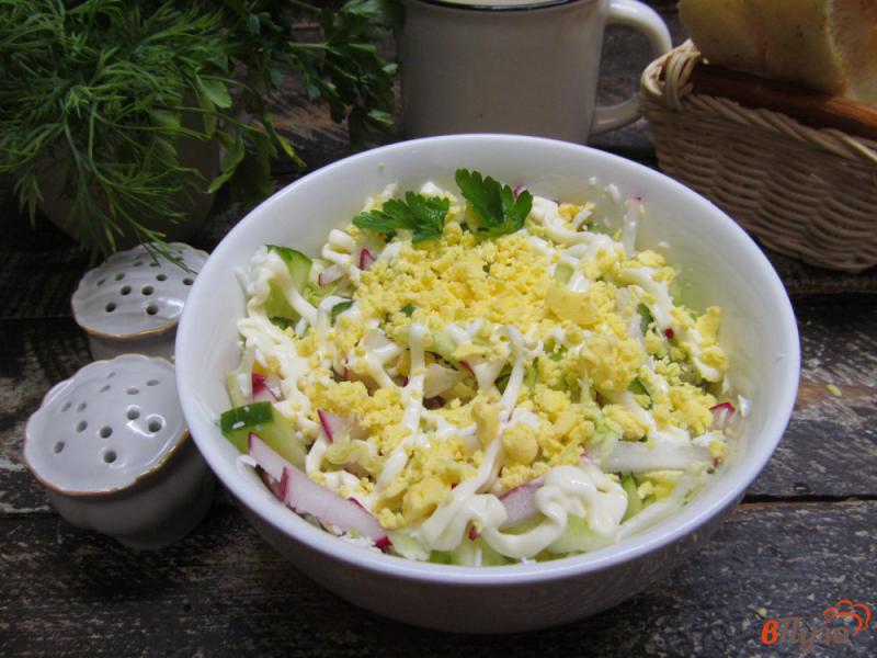 Фото приготовление рецепта: Капустный салат «Весеннее утро» шаг №7