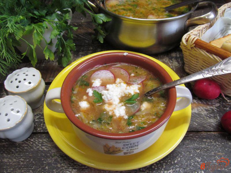 Фото приготовление рецепта: Томатно-кукурузный суп шаг №8