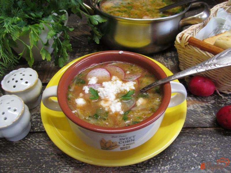 Фото приготовление рецепта: Томатно-кукурузный суп шаг №9