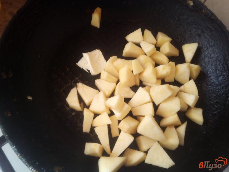 Фото приготовление рецепта: Овсяная каша на молоке с яблоками шаг №3