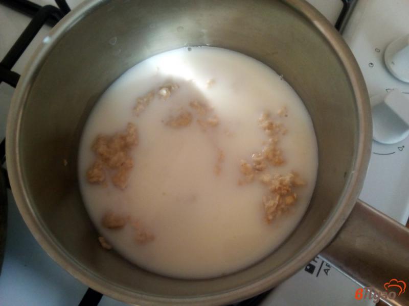 Фото приготовление рецепта: Овсяная каша на молоке с яблоками шаг №5
