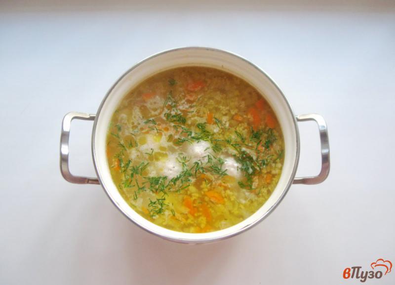 Фото приготовление рецепта: Суп с фрикадельками и овсяными хлопьями Геркулес шаг №6
