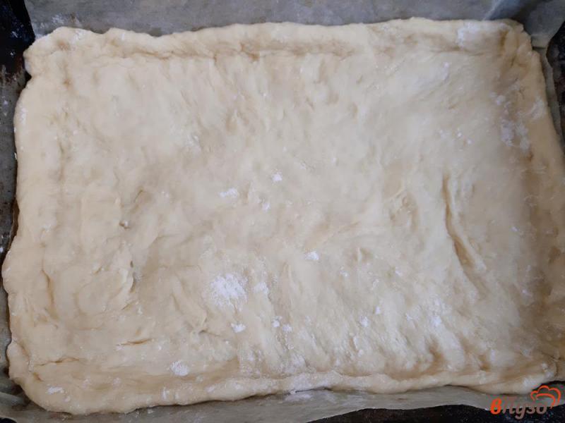 Фото приготовление рецепта: Пирог с яблочным повидлом из дрожжевого теста шаг №11