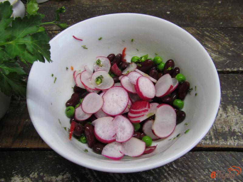 Фото приготовление рецепта: Салат из бобовых семян и овощей шаг №3