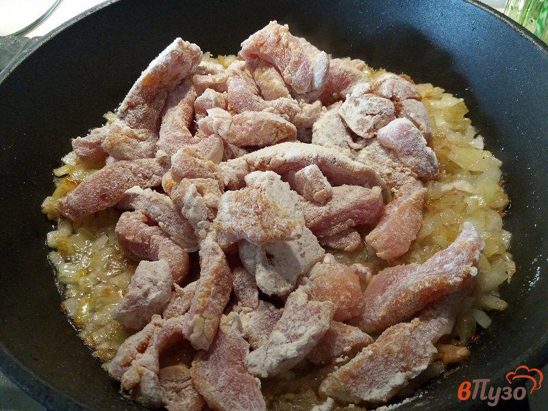 Фото приготовление рецепта: Фрикасе из свинины шаг №5