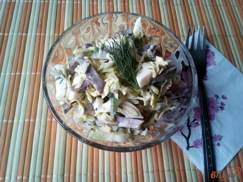 Фото приготовление рецепта: Салат со свиным сердцем шаг №8