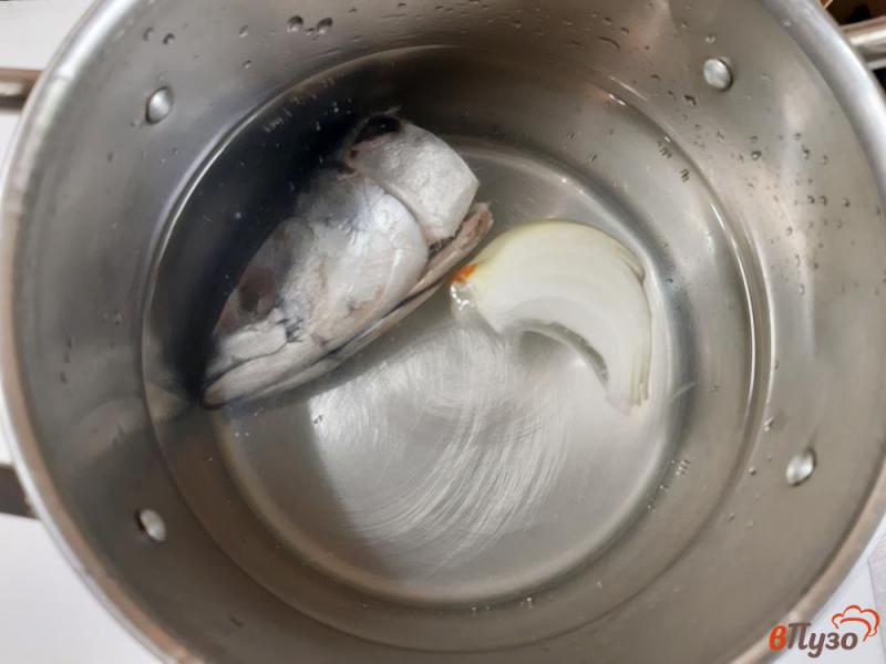 Фото приготовление рецепта: Суп рыбный со скумбрией шаг №2