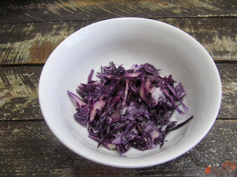 Фото приготовление рецепта: Салат из красной капусты с редисом шаг №1
