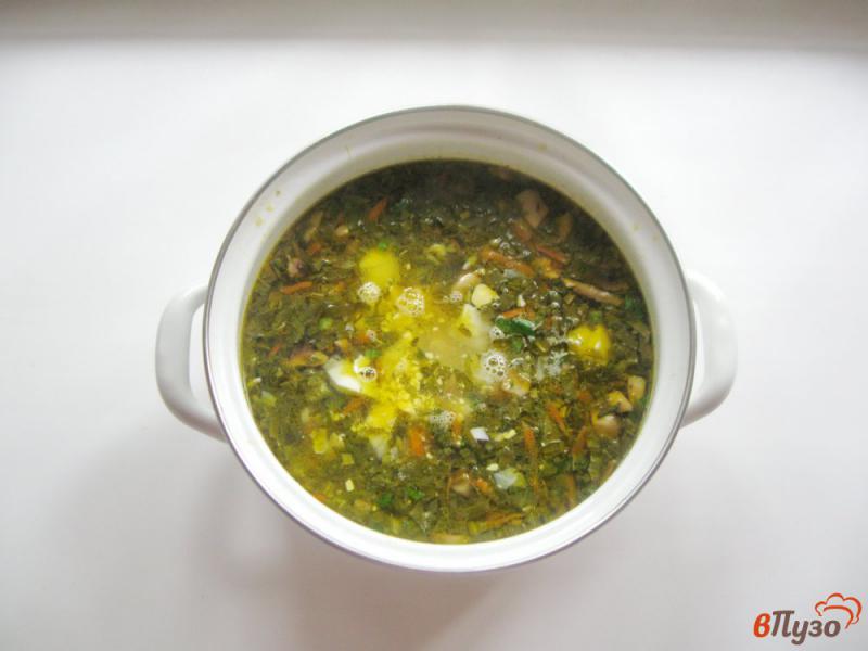 Фото приготовление рецепта: Щавелевый суп с грибами шаг №6