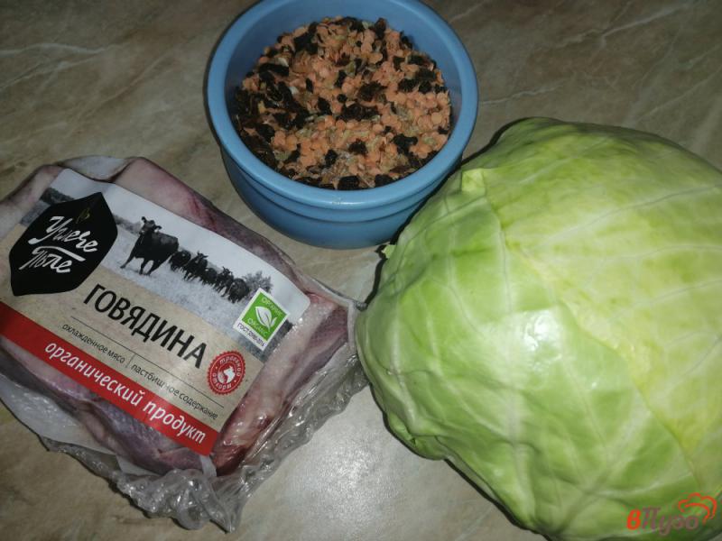 Фото приготовление рецепта: Суп из капусты с чечевицей шаг №1